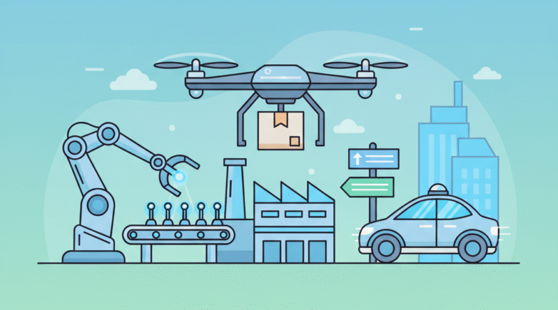 Gemini Generated Image 1oltk81oltk81olt Autonomous Machines: How Drones, Robots, and Self-Driving Cars Are Changing Workflows