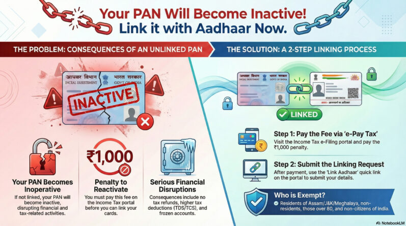 Aadhar pan card link step