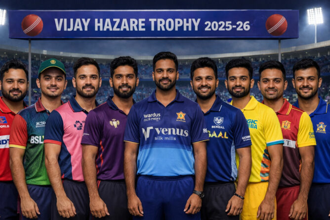 Vijay Hazare Trophy 2025-26 team captains group photo
